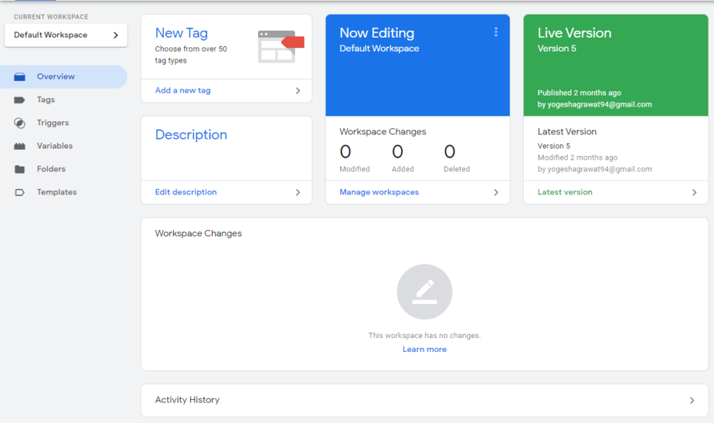 Overview of Google tag manager